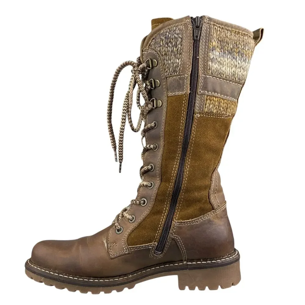 Boss & Co Women’s Caird Brown Leather Sherpa Lined Winter Boot Size 37 US 6/6.5 - Picture 2 of 14